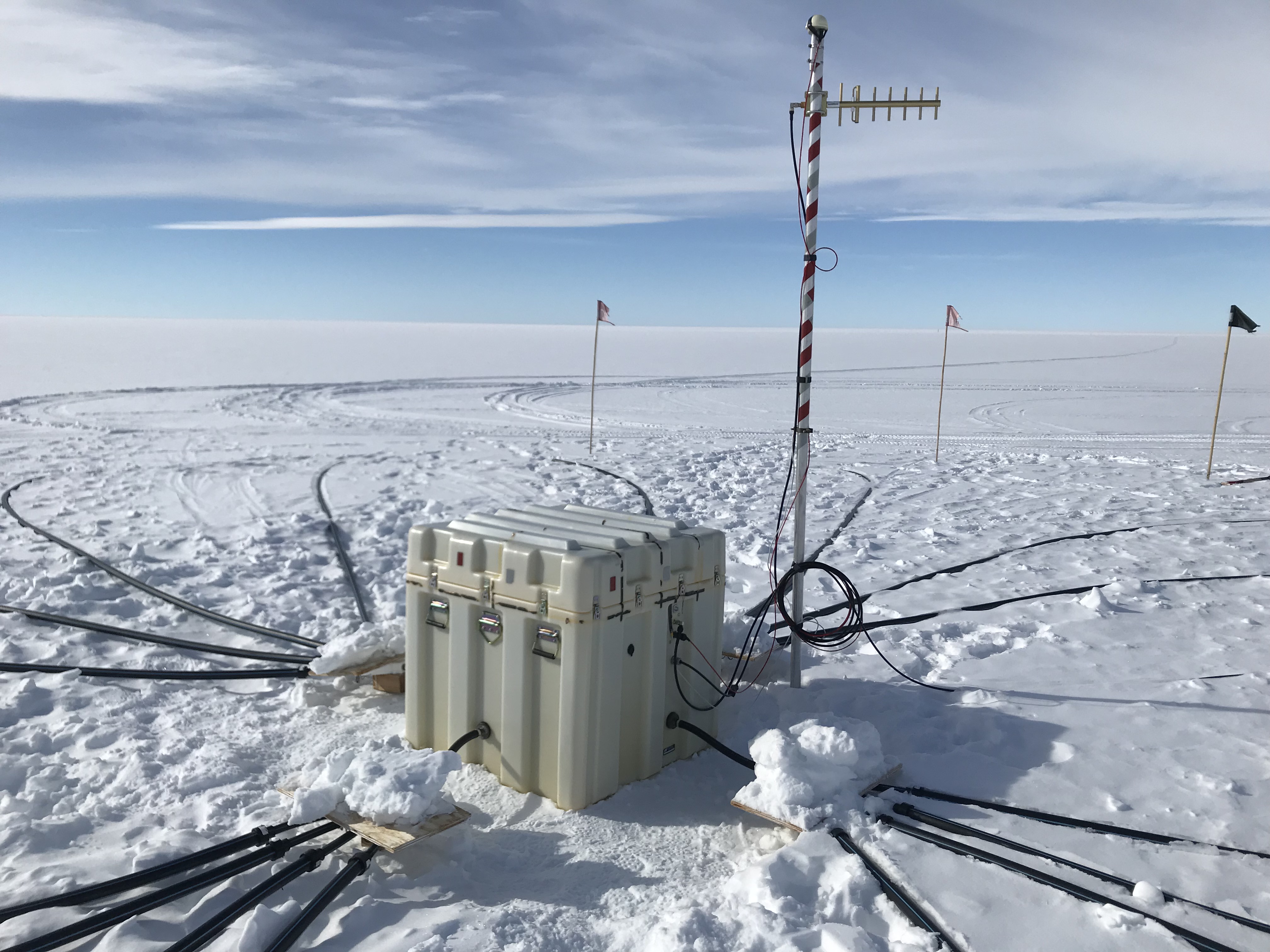 Science equipment at Windless Bight, Antarctica